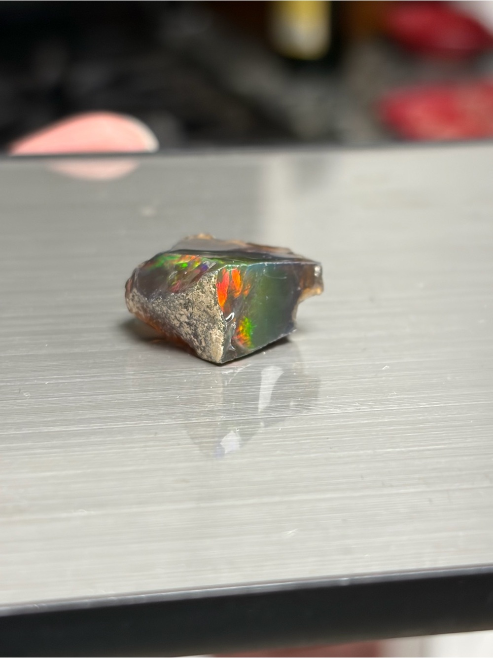 Natural Black Ethiopian Opal Specimen 15 Carats